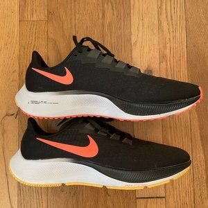 Nike Air Zoom Pegasus 37 Black Bright Mango 2020 Size 10.5 - Men's